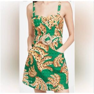 🔥 Farm Rio Banana Print Dress – Size Large (NWOT) 🍌